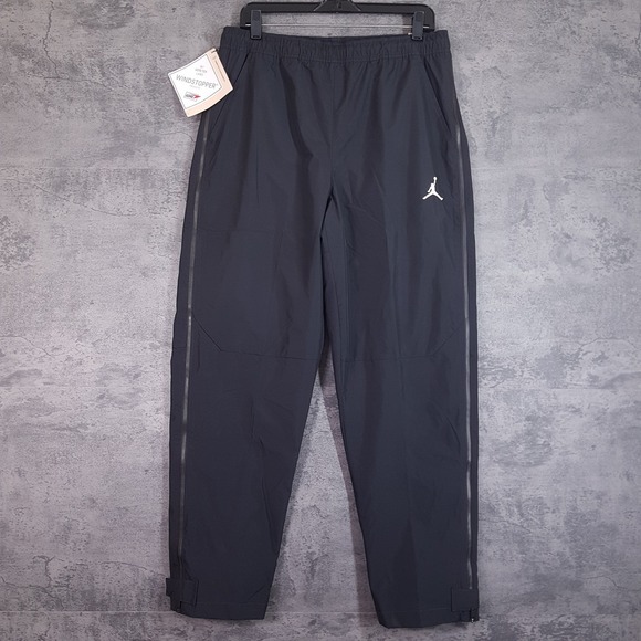 NIKE AIR JORDAN Flight Heritage Gore Tex Windstopper Pants Mens MEDIUM Black